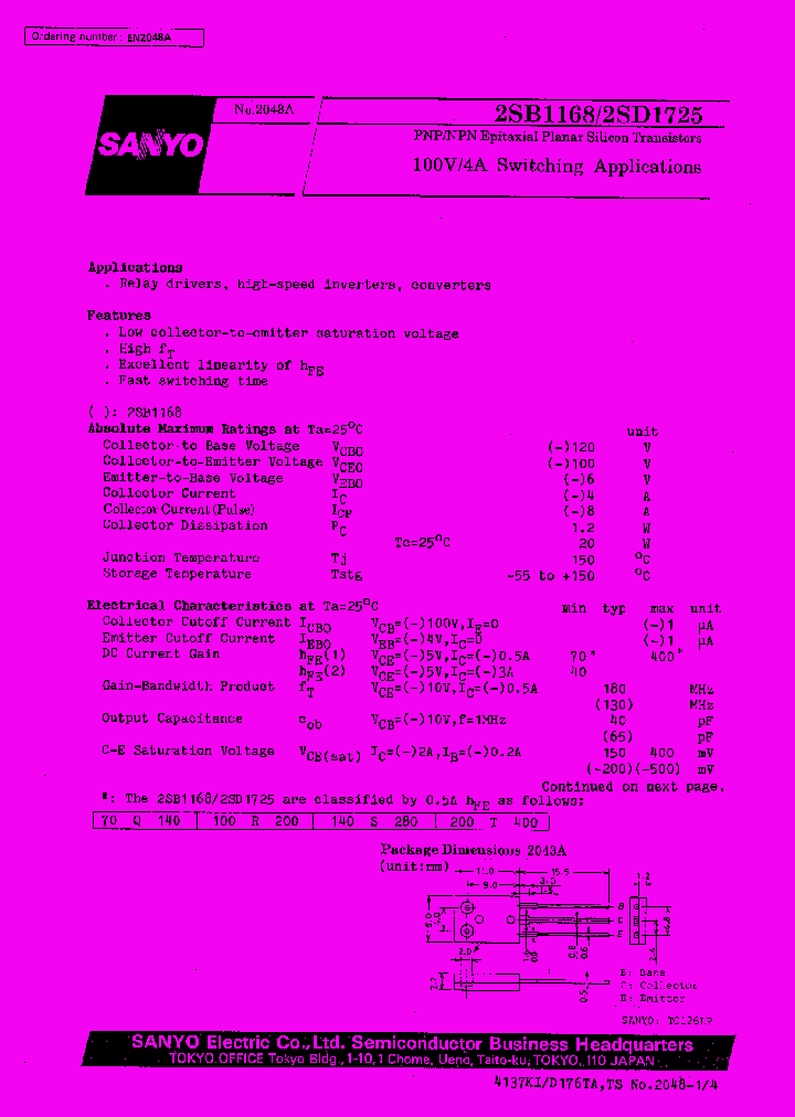 2SB1168_6766.PDF Datasheet