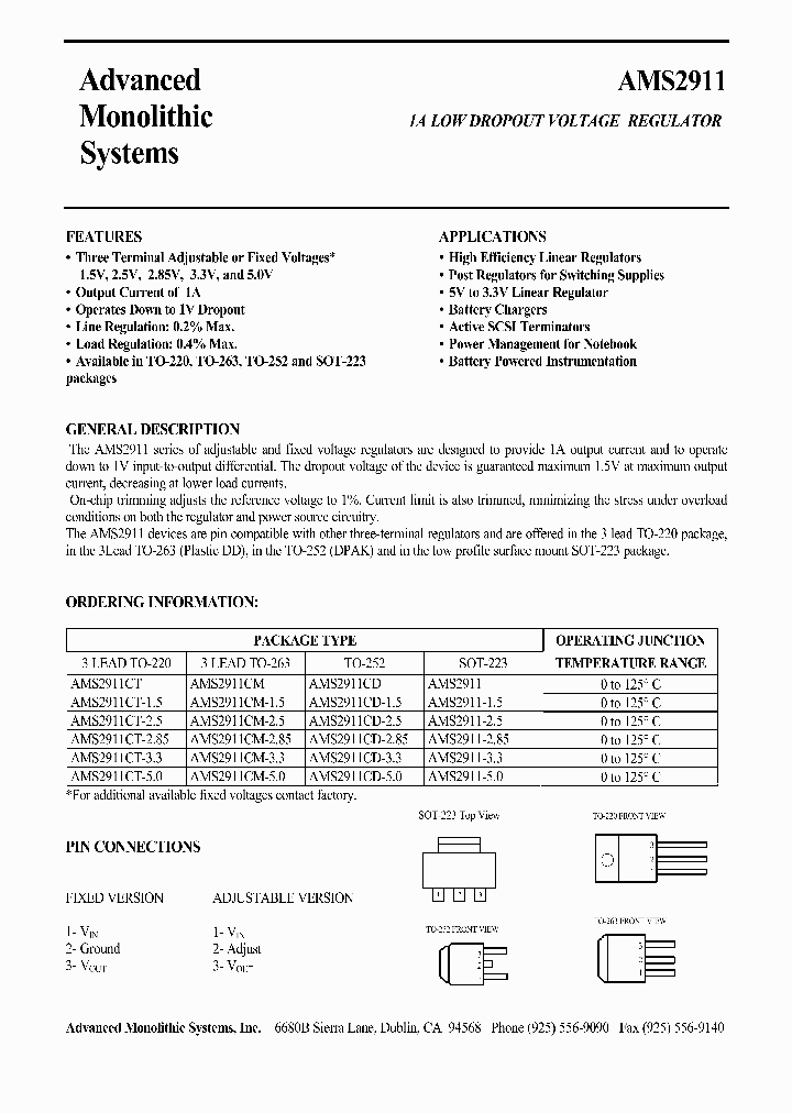 AMS2911_172688.PDF Datasheet