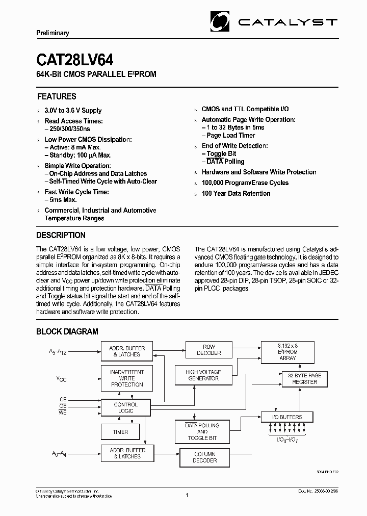 CAT28LV64_23721.PDF Datasheet