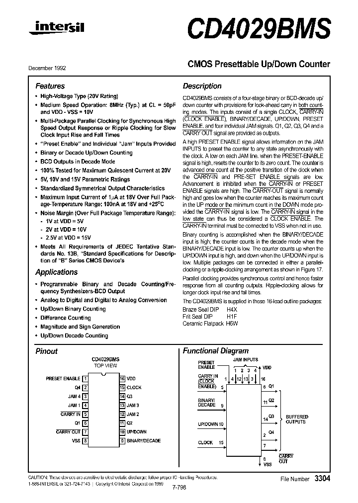 Cd4029be схема включения