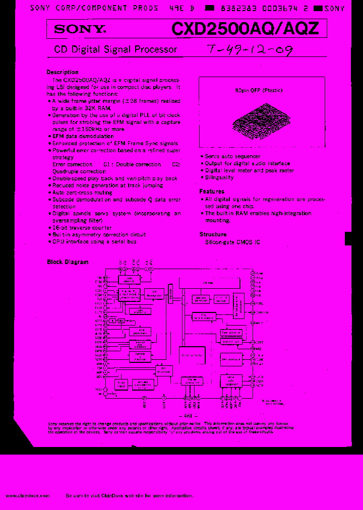 CXD2500AQ_23714.PDF Datasheet