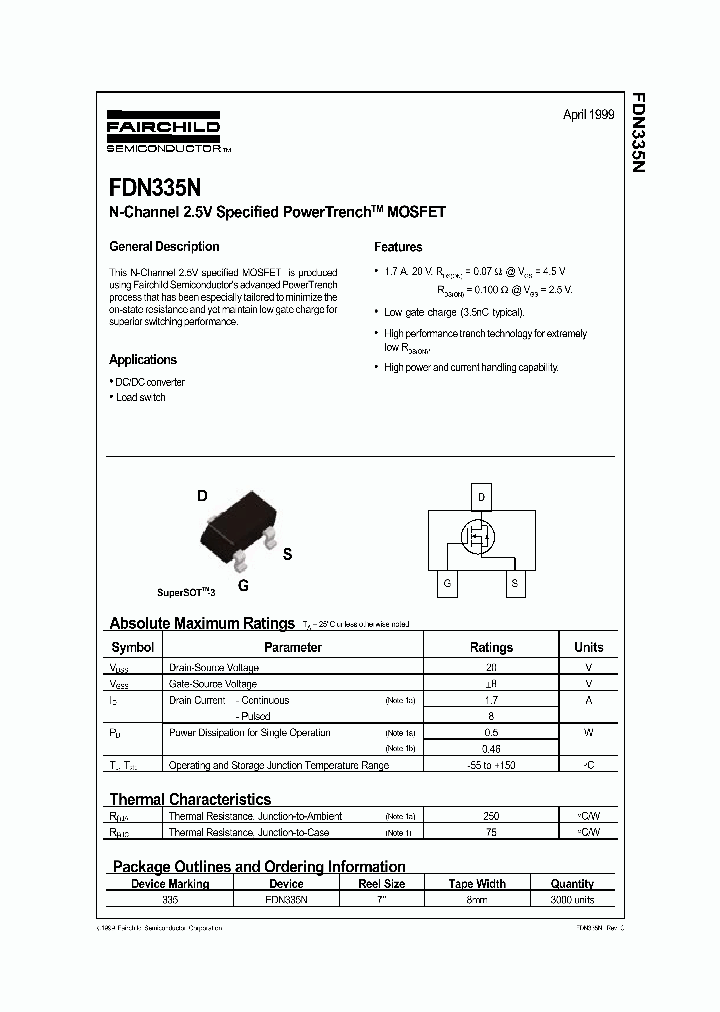 FDN335N_194002.PDF Datasheet