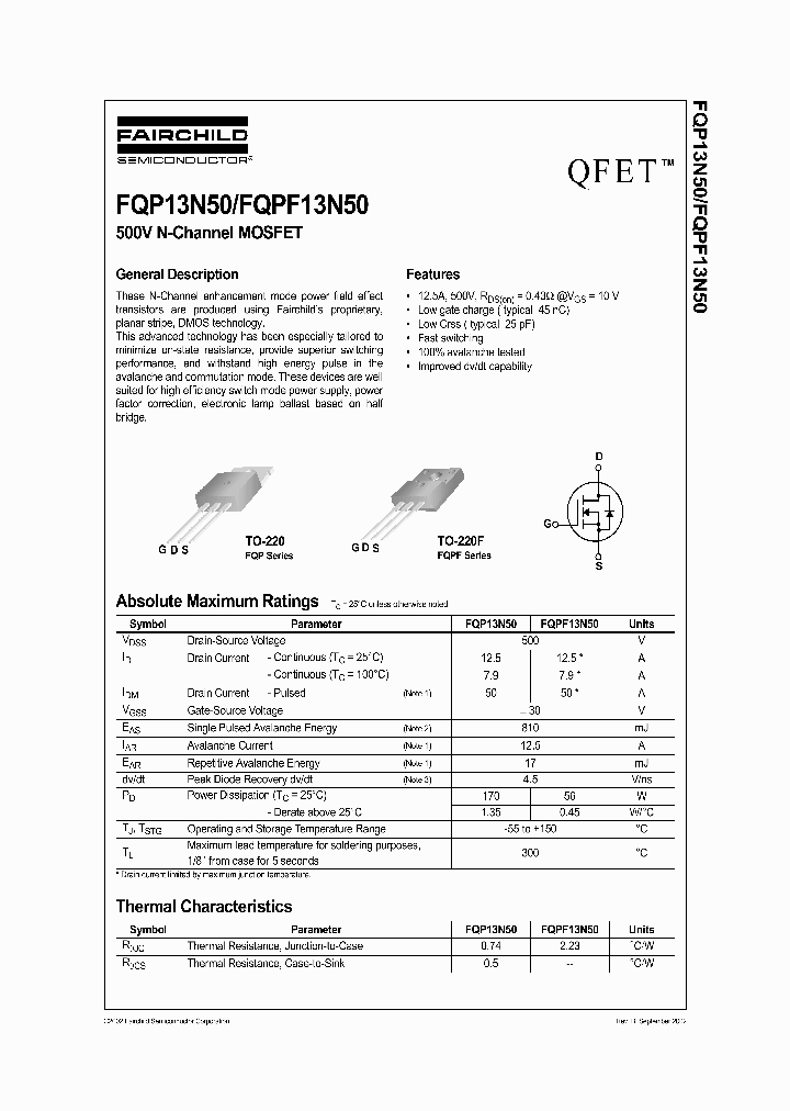 FQP13N50_195355.PDF Datasheet