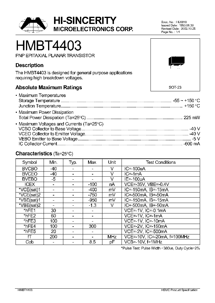 HMBT4403_126815.PDF Datasheet