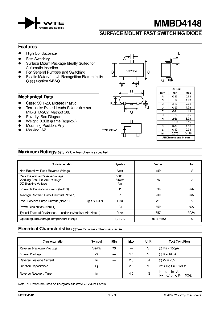 MMBD4148-T1_120541.PDF Datasheet