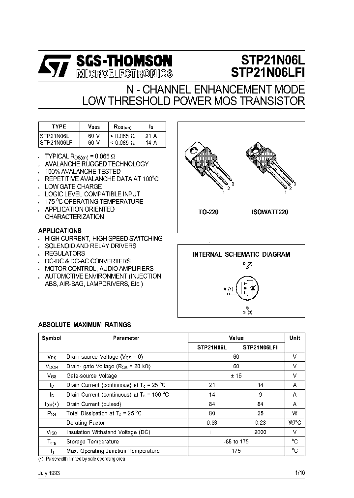 STP21N06L_64828.PDF Datasheet