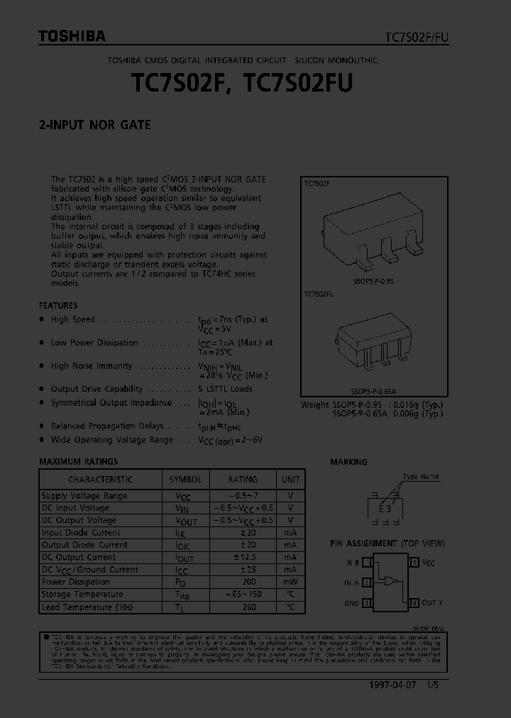 TC7S02_117505.PDF Datasheet