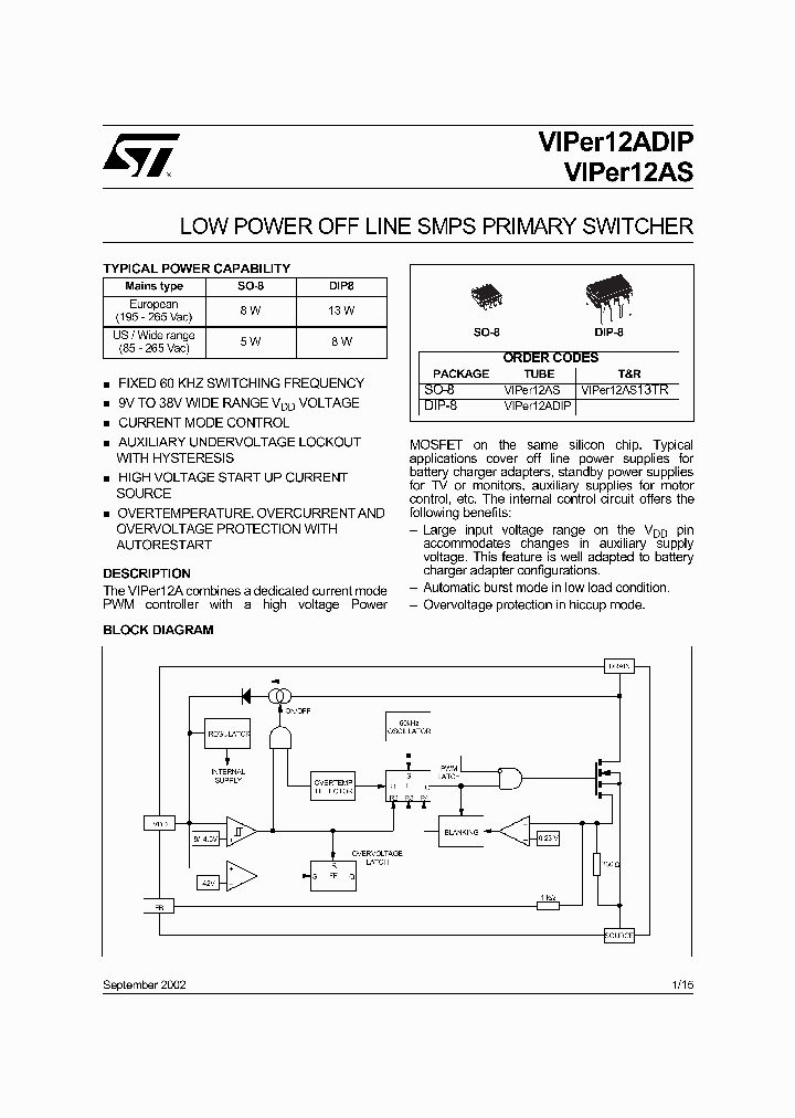 VIPER12_54523.PDF Datasheet