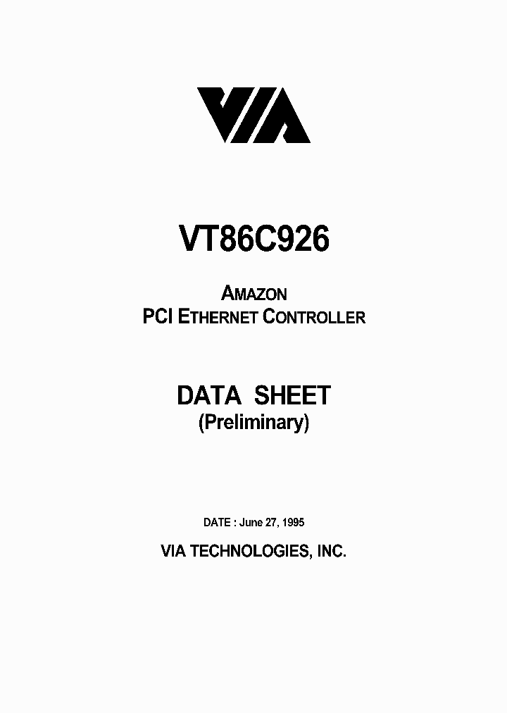 VT86C926_54277.PDF Datasheet