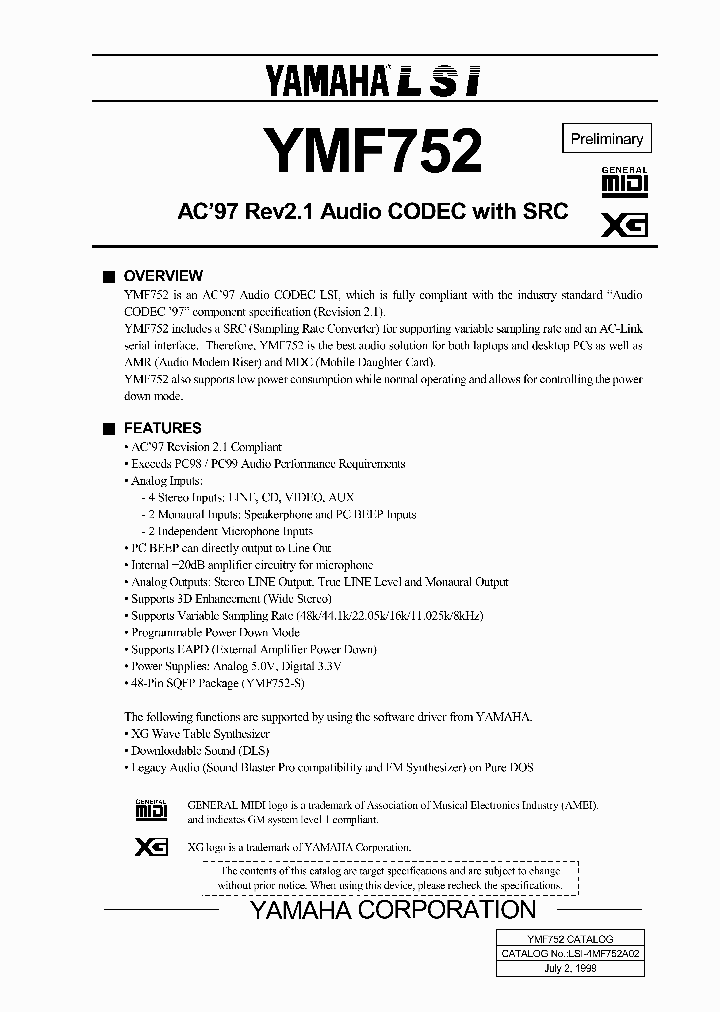 YMF752_34957.PDF Datasheet