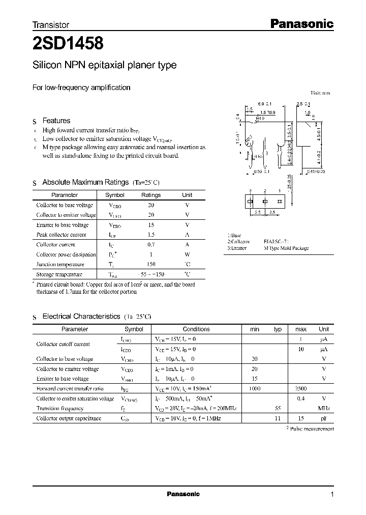 2SD1458_281352.PDF Datasheet