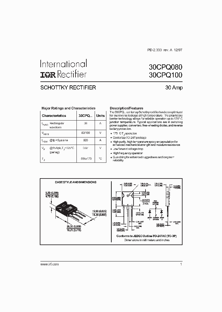 30CPQ100_274702.PDF Datasheet