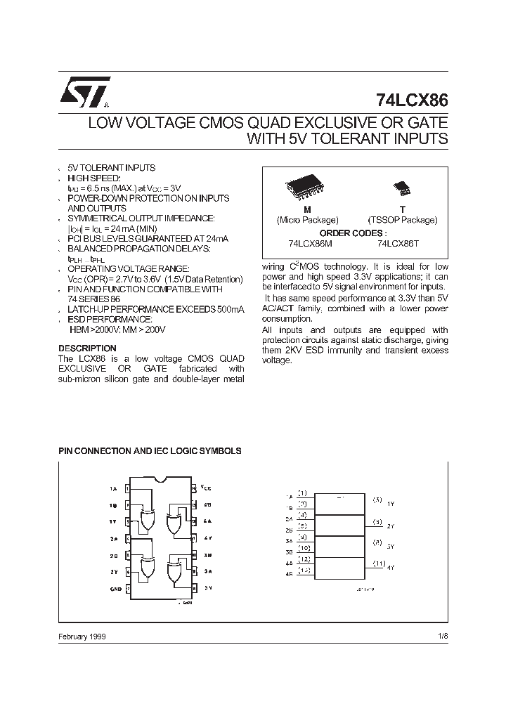 74LCX86_283633.PDF Datasheet