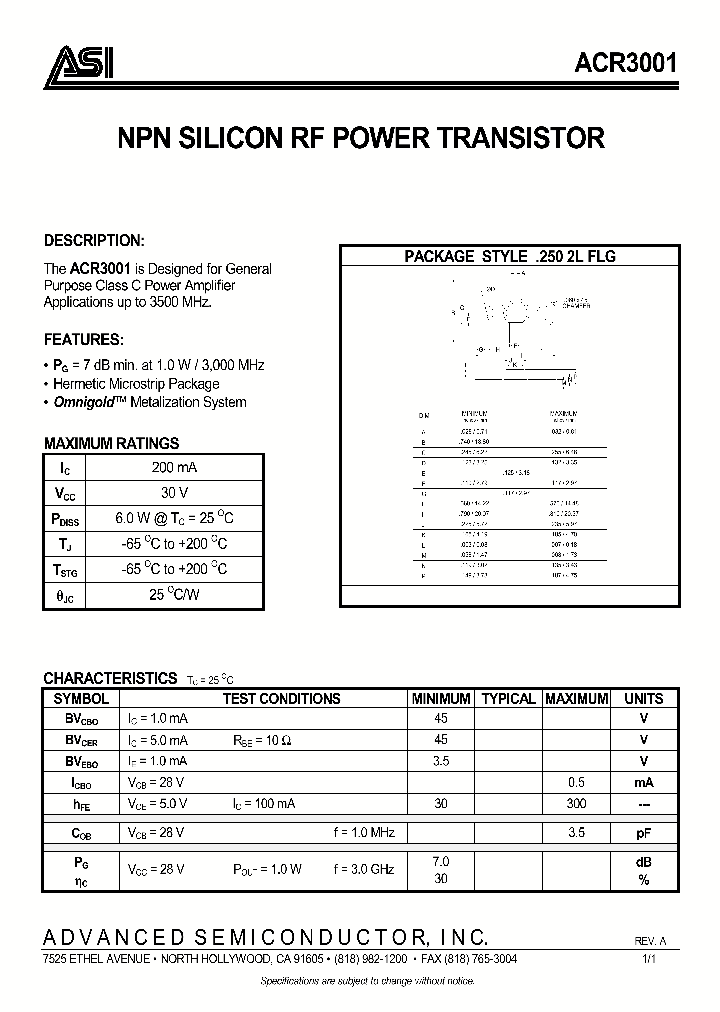 ACR3001_277893.PDF Datasheet