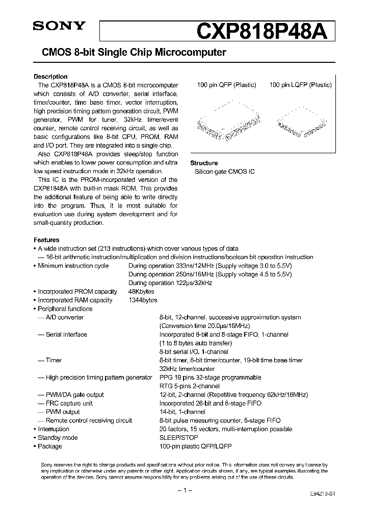 CXP818P48A_265521.PDF Datasheet
