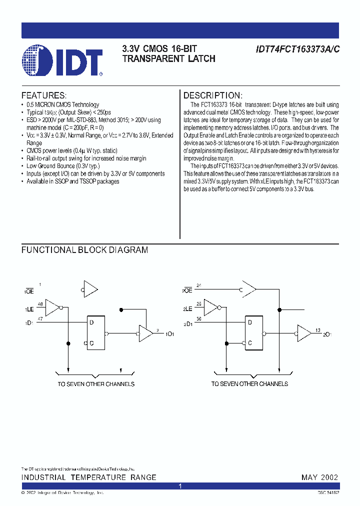 IDT74FCT163373C_256391.PDF Datasheet