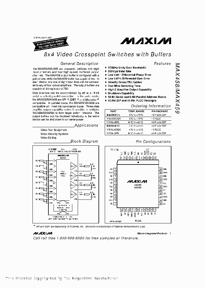 MAX459CPL_275692.PDF Datasheet