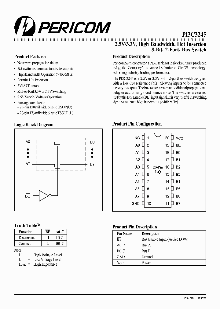 PI3C3245Q_263712.PDF Datasheet