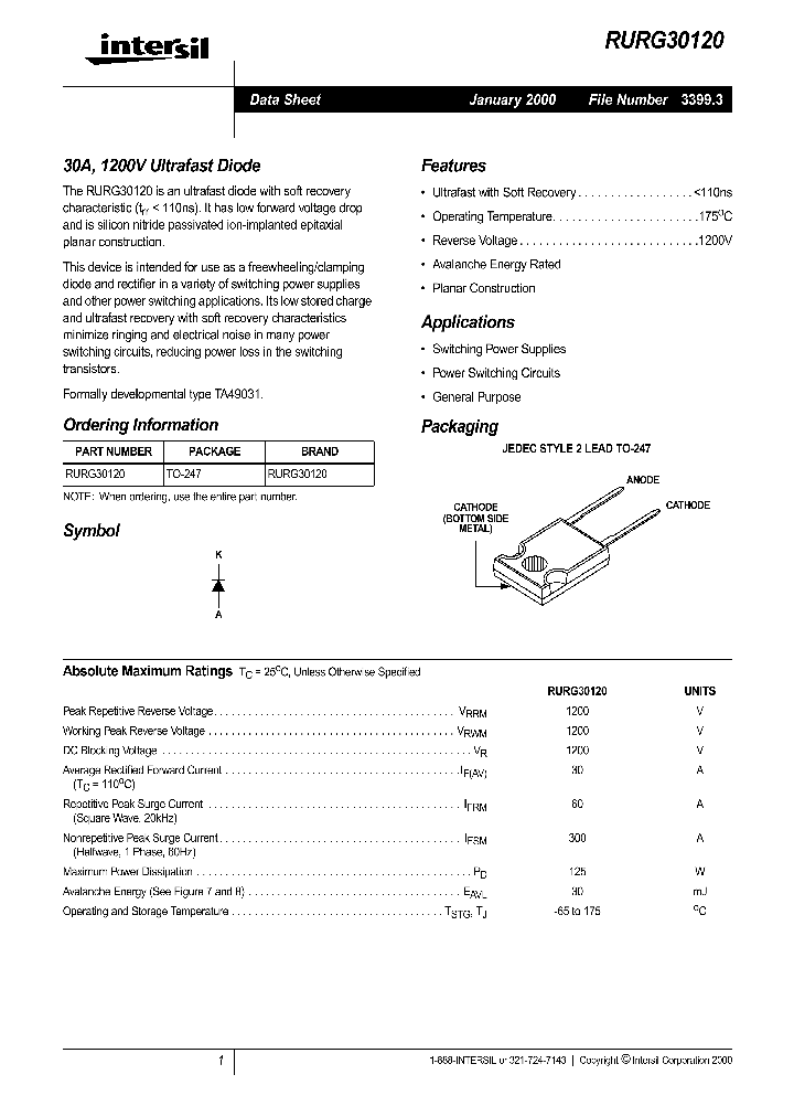 RURG30120_293267.PDF Datasheet