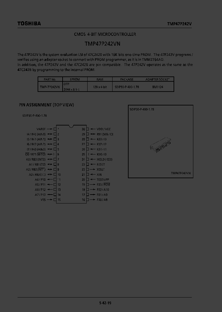 TMP47P242VN_256053.PDF Datasheet