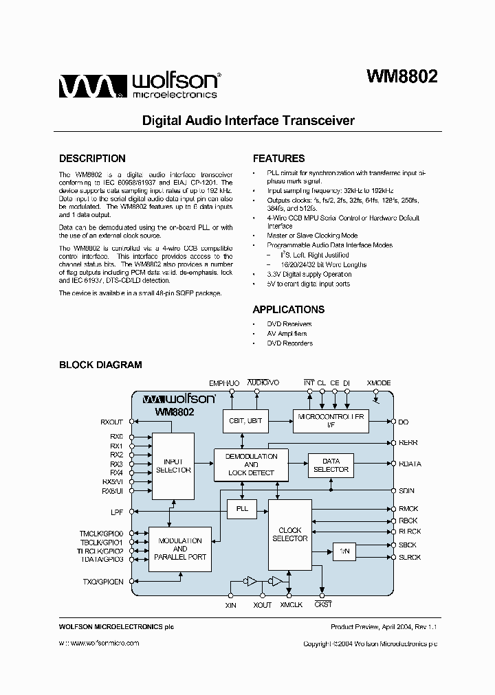 WM8802_283016.PDF Datasheet