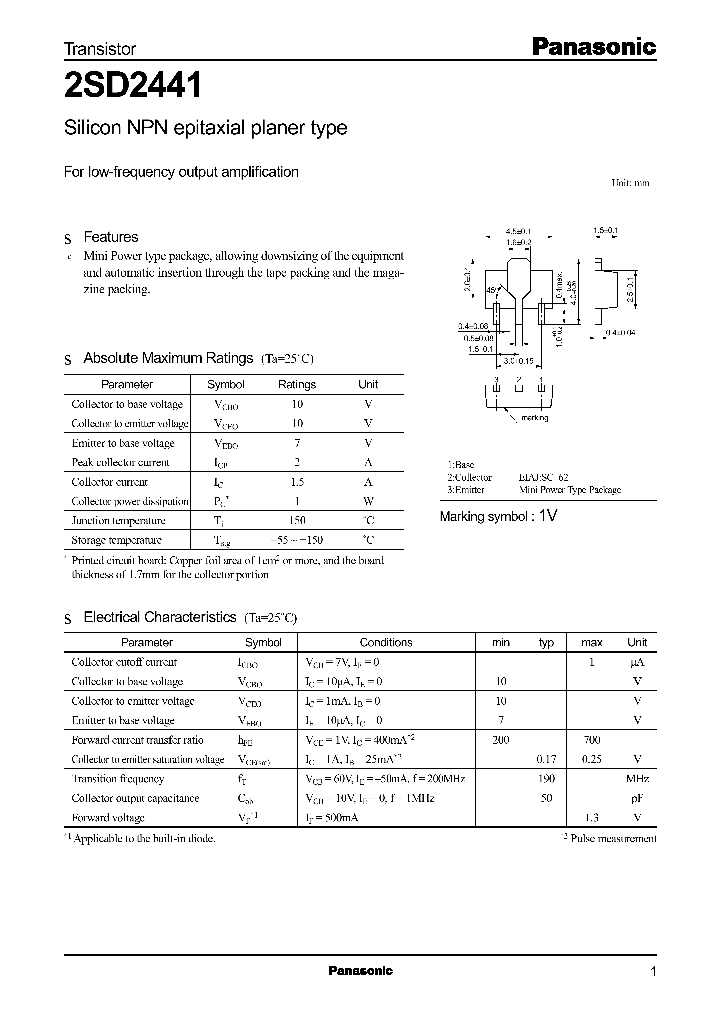 2SD2441_224415.PDF Datasheet