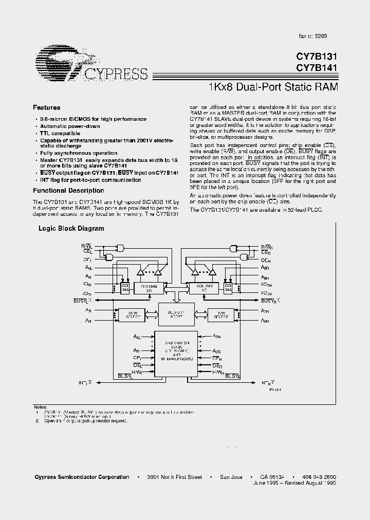 CY7B131_233180.PDF Datasheet