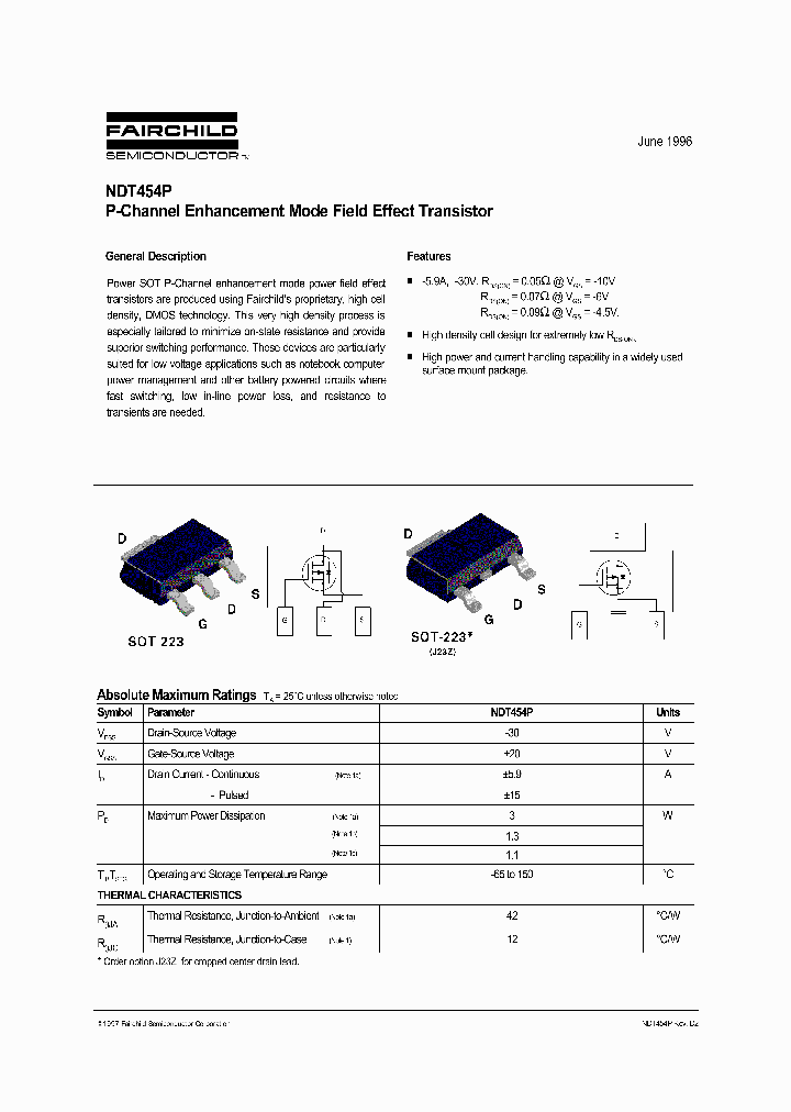 NDT454P_256576.PDF Datasheet