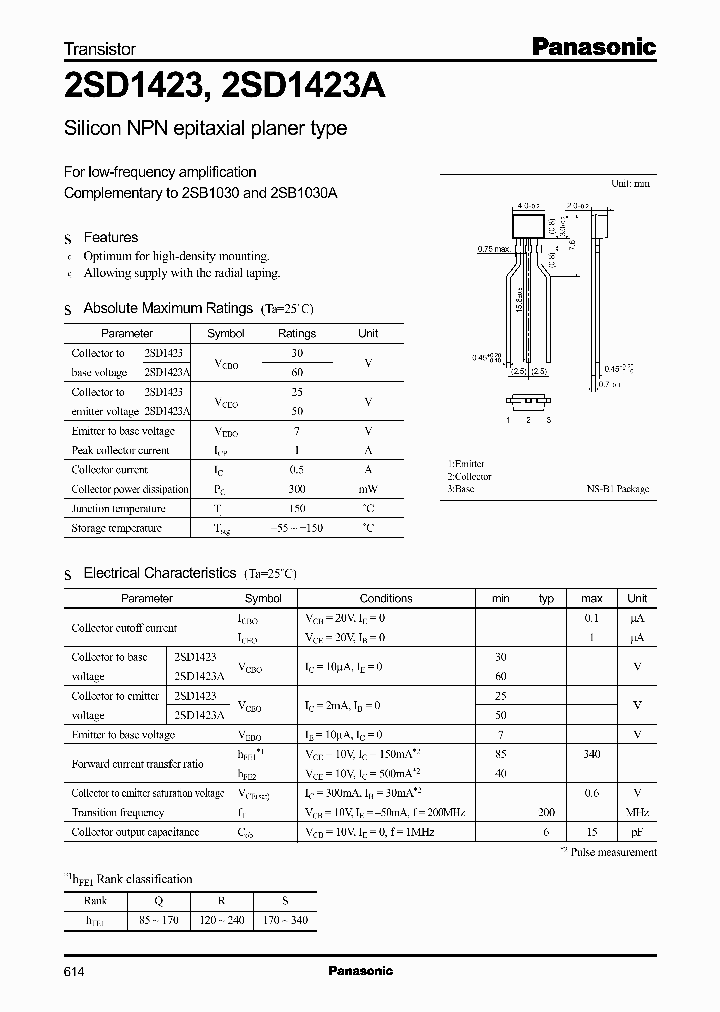 2SD1423_314268.PDF Datasheet