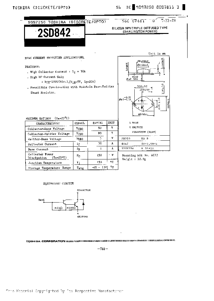 2SD842_362413.PDF Datasheet