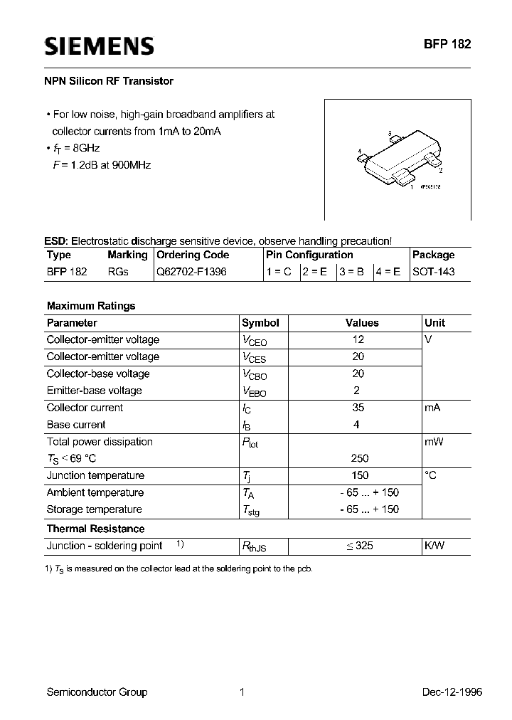 BFP182_357289.PDF Datasheet