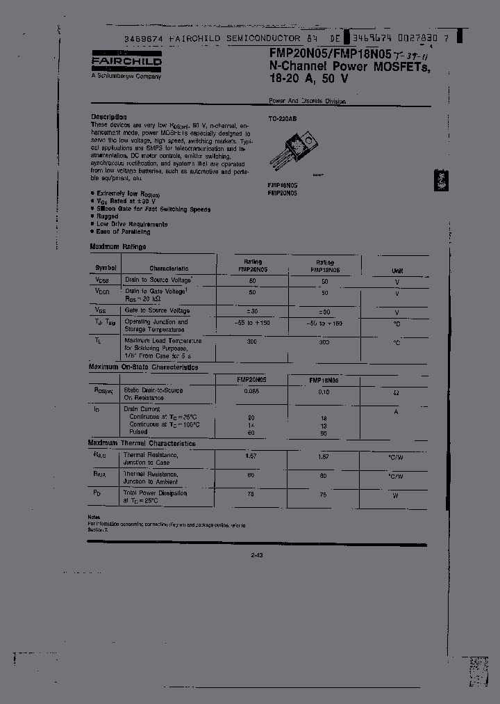 FMP20N05_314707.PDF Datasheet