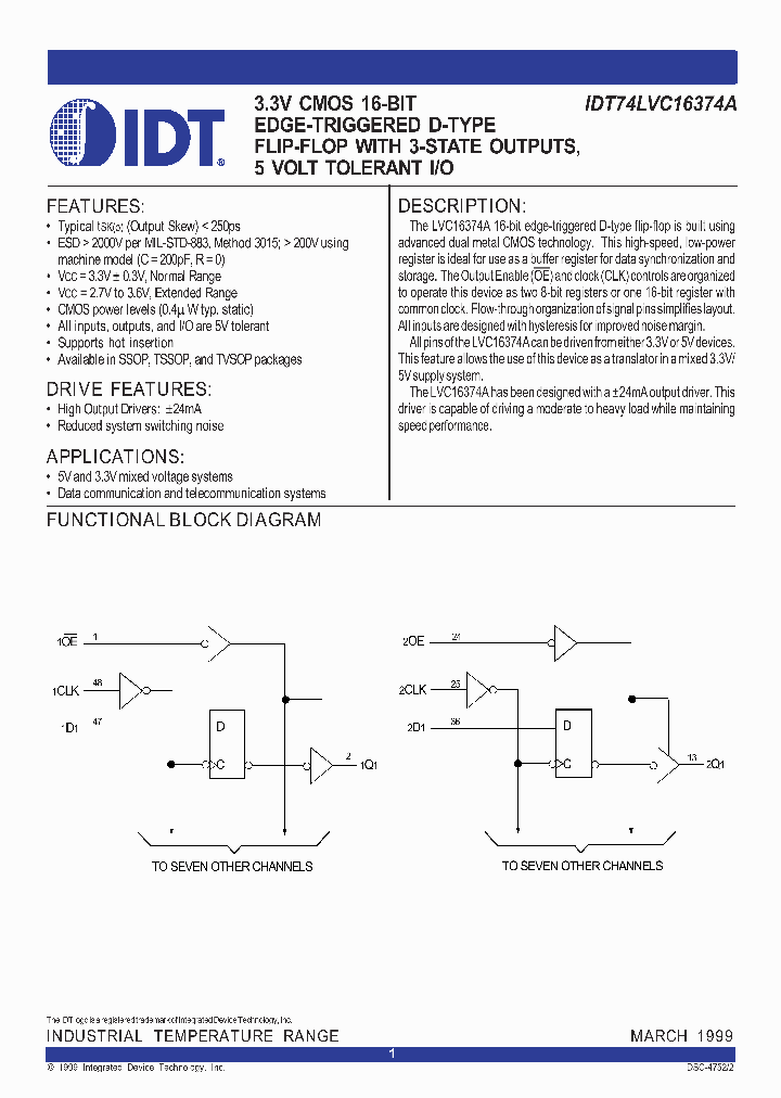 IDT74LVC16374A_319783.PDF Datasheet