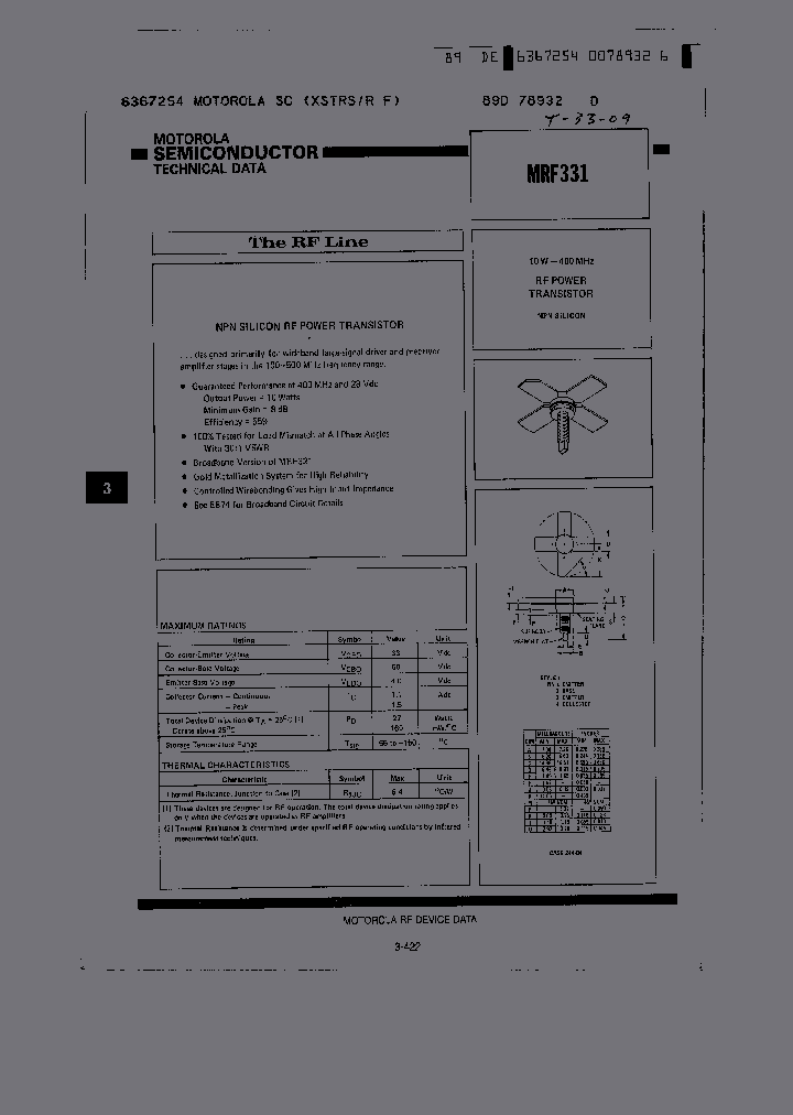 MRF331_358261.PDF Datasheet