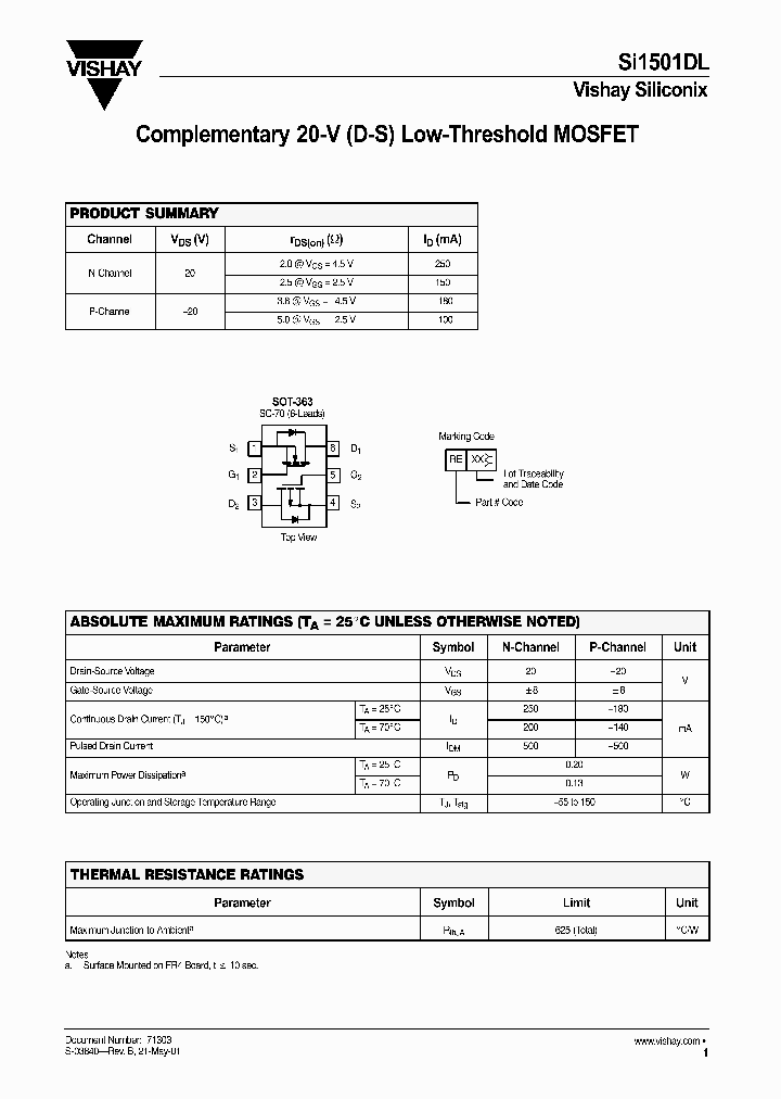 SI1501DL_341413.PDF Datasheet