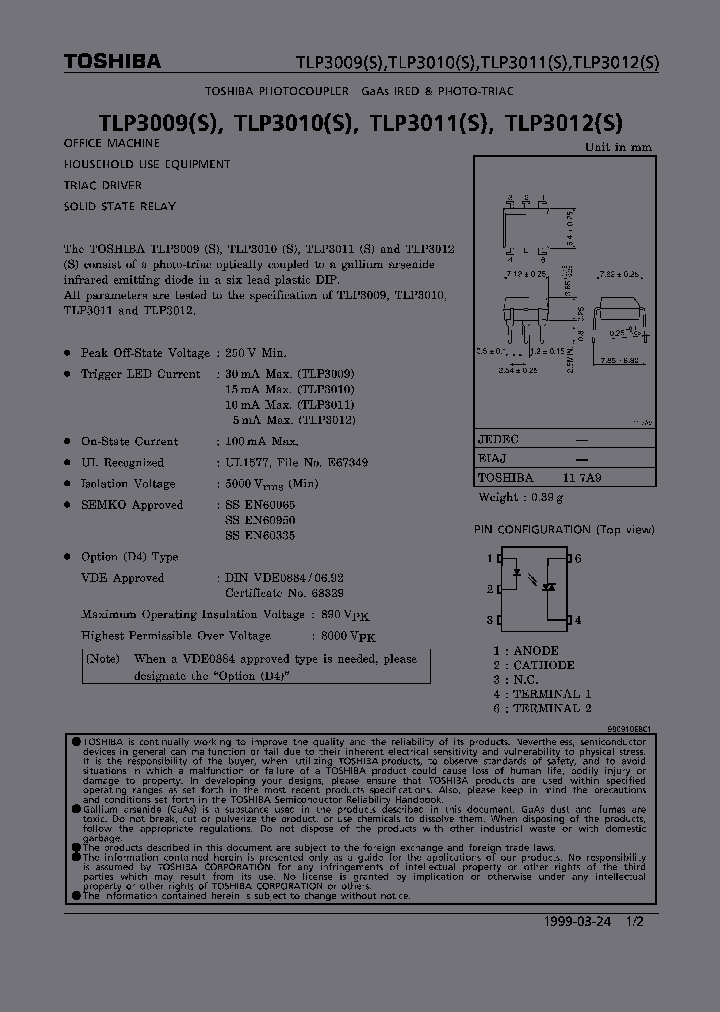 TLP3010S_292797.PDF Datasheet