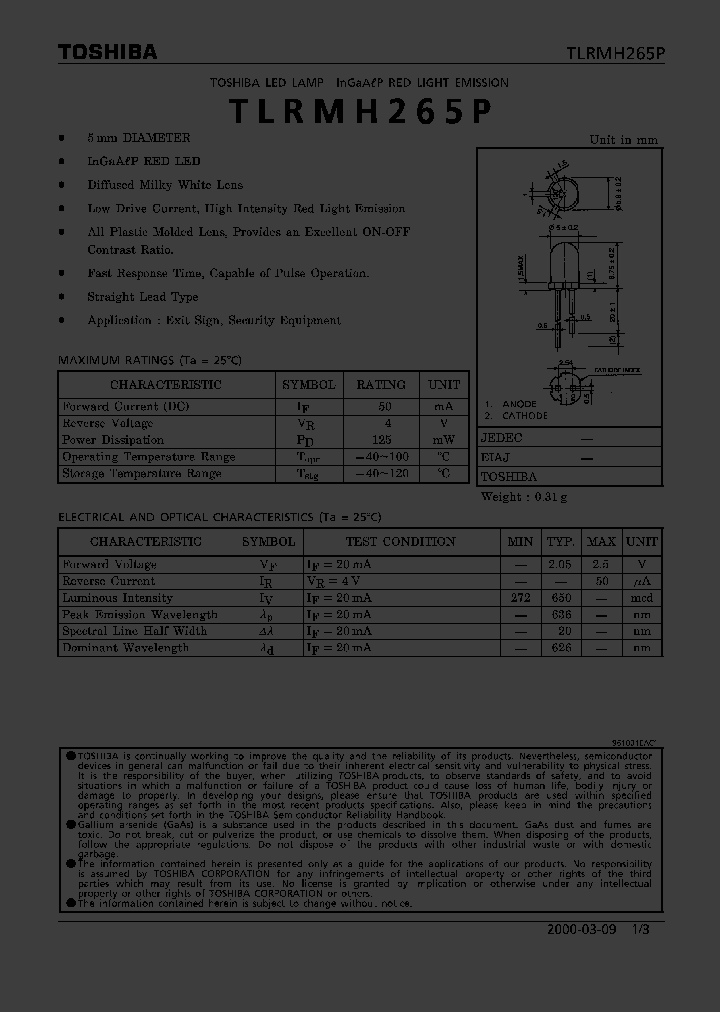 TLRMH265P_326111.PDF Datasheet