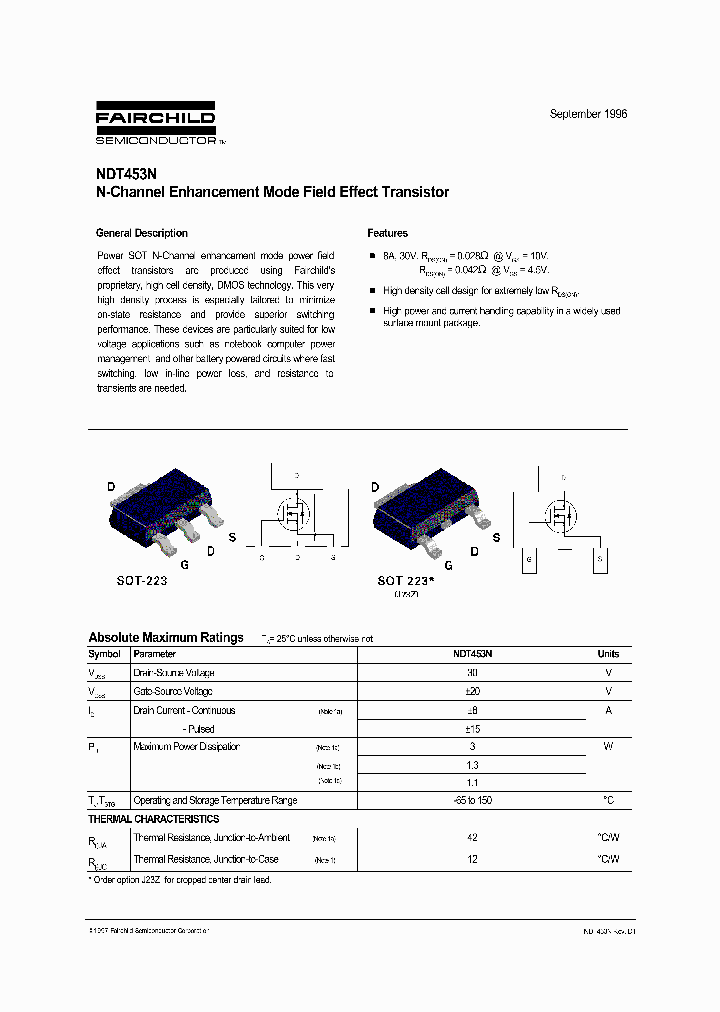 NDT453N_396768.PDF Datasheet