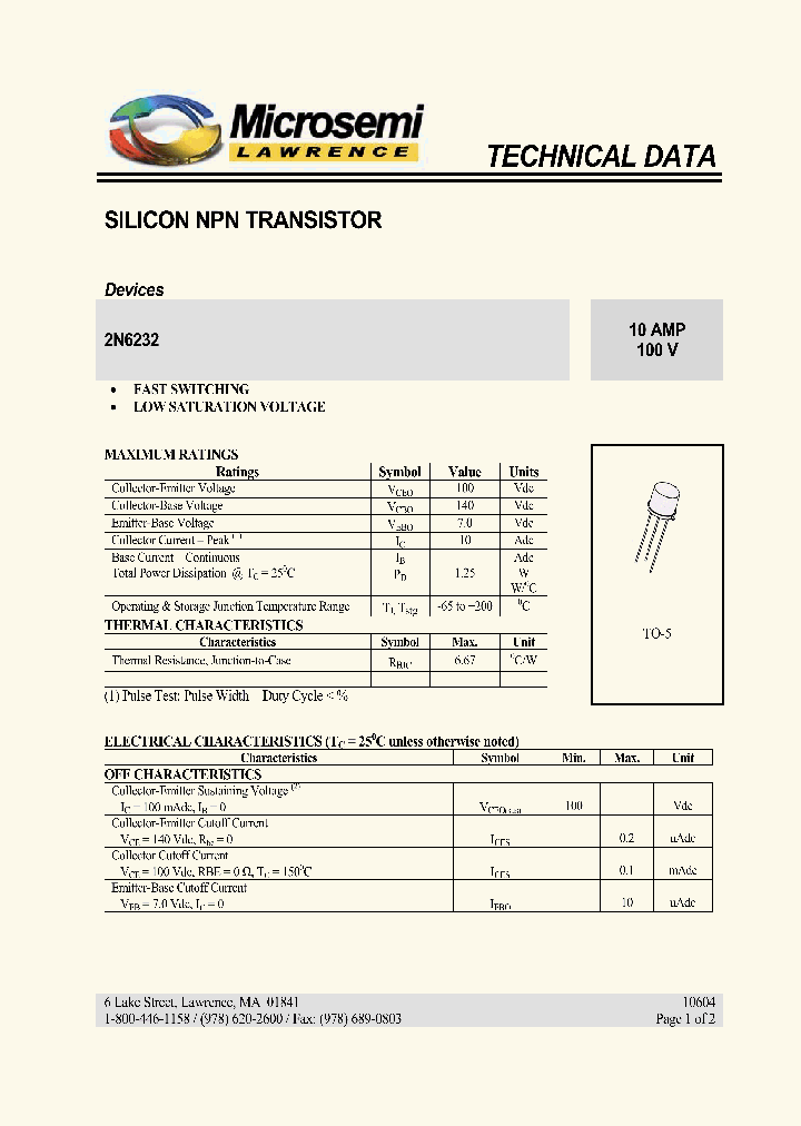 2N6232_464199.PDF Datasheet