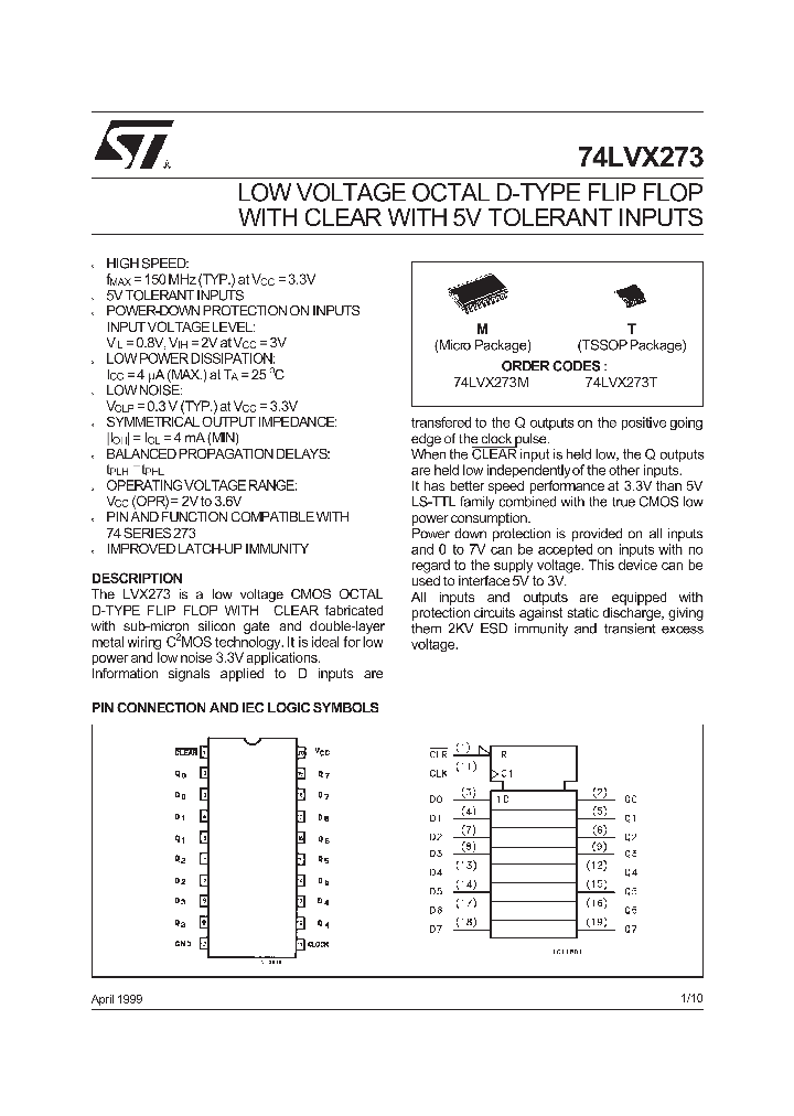 74LVX273_480410.PDF Datasheet