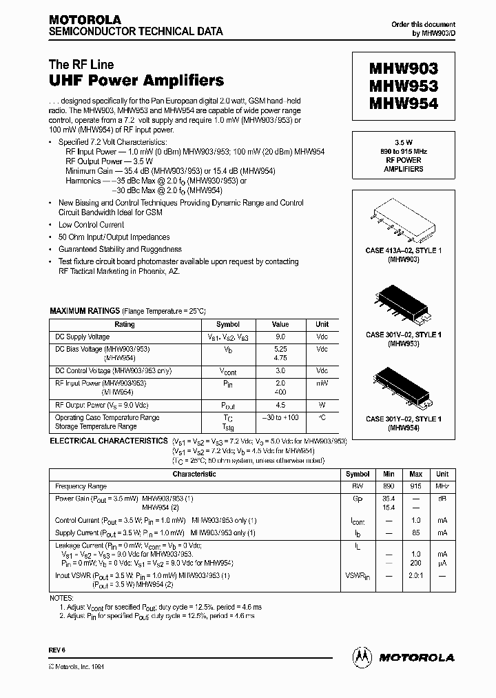 MHW903_387640.PDF Datasheet