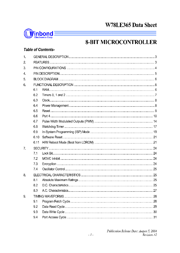 W78LE365_456311.PDF Datasheet