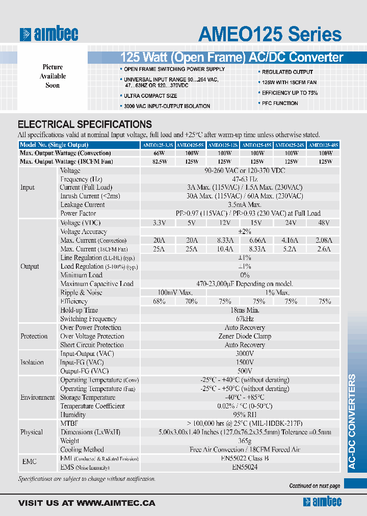 AMEO125_692352.PDF Datasheet