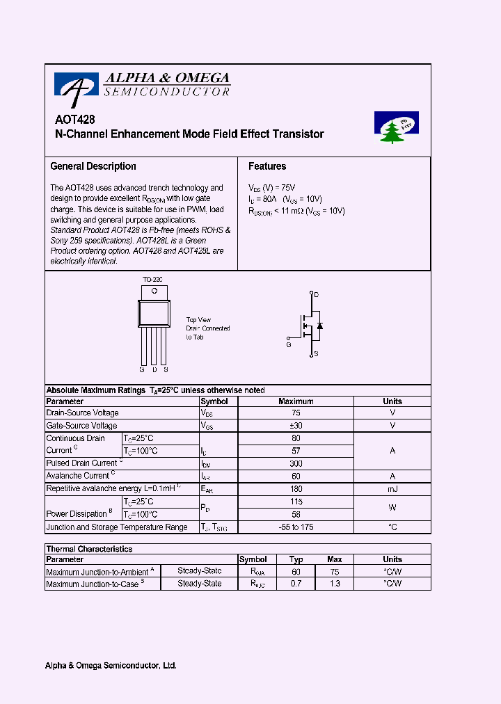 AOT428_762767.PDF Datasheet