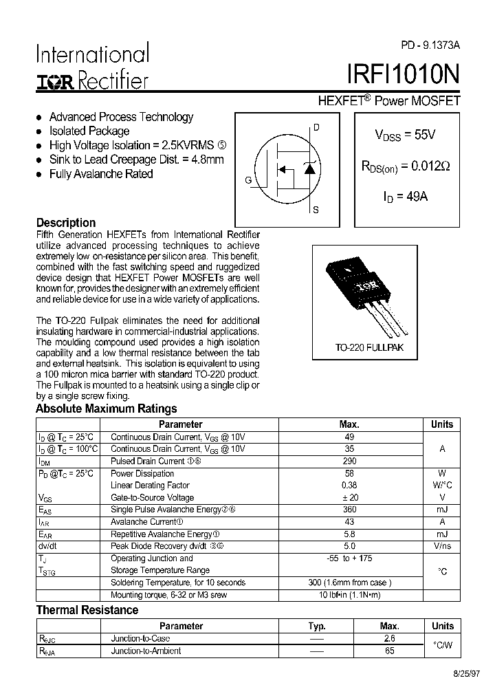 IRFI1010N_283481.PDF Datasheet