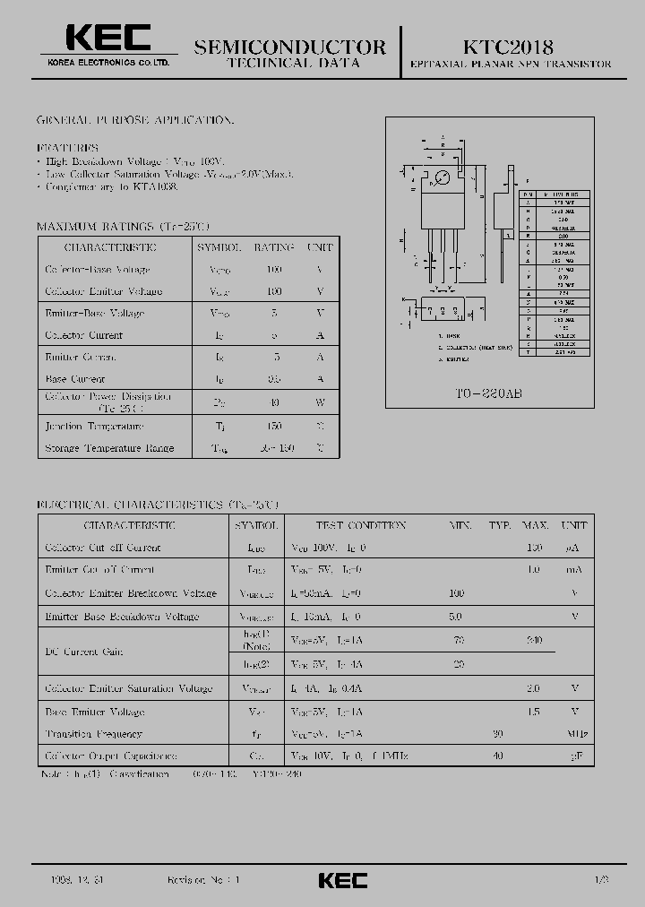 KTC2018_592983.PDF Datasheet