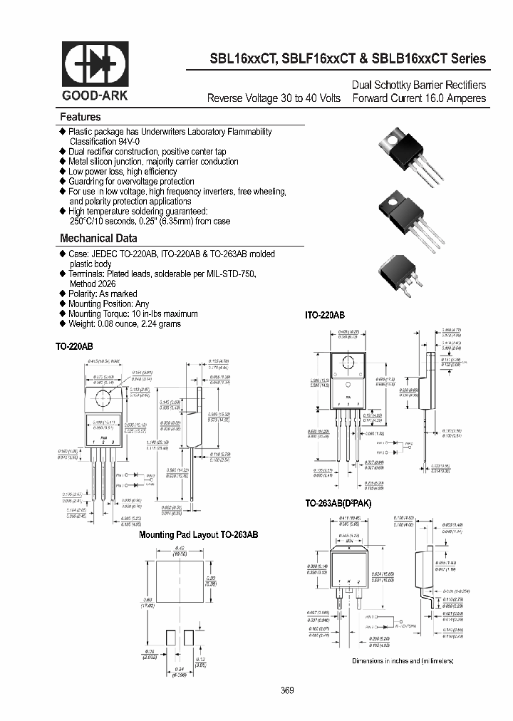 SBL16XXCT_626391.PDF Datasheet