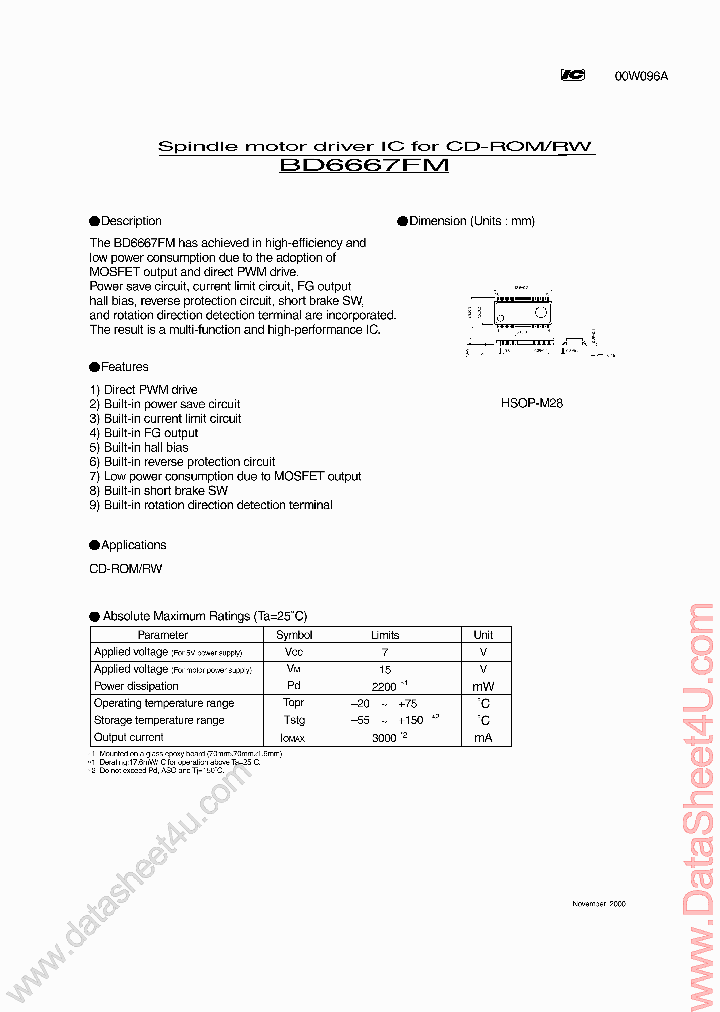 BD6667FM_805228.PDF Datasheet