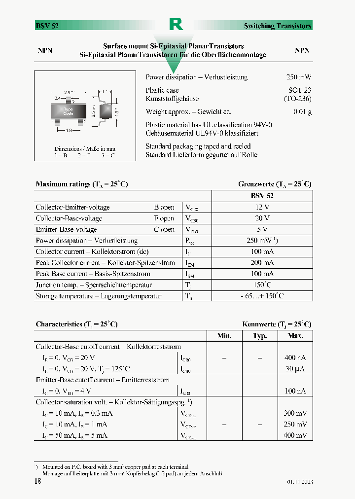 BSV52_856679.PDF Datasheet