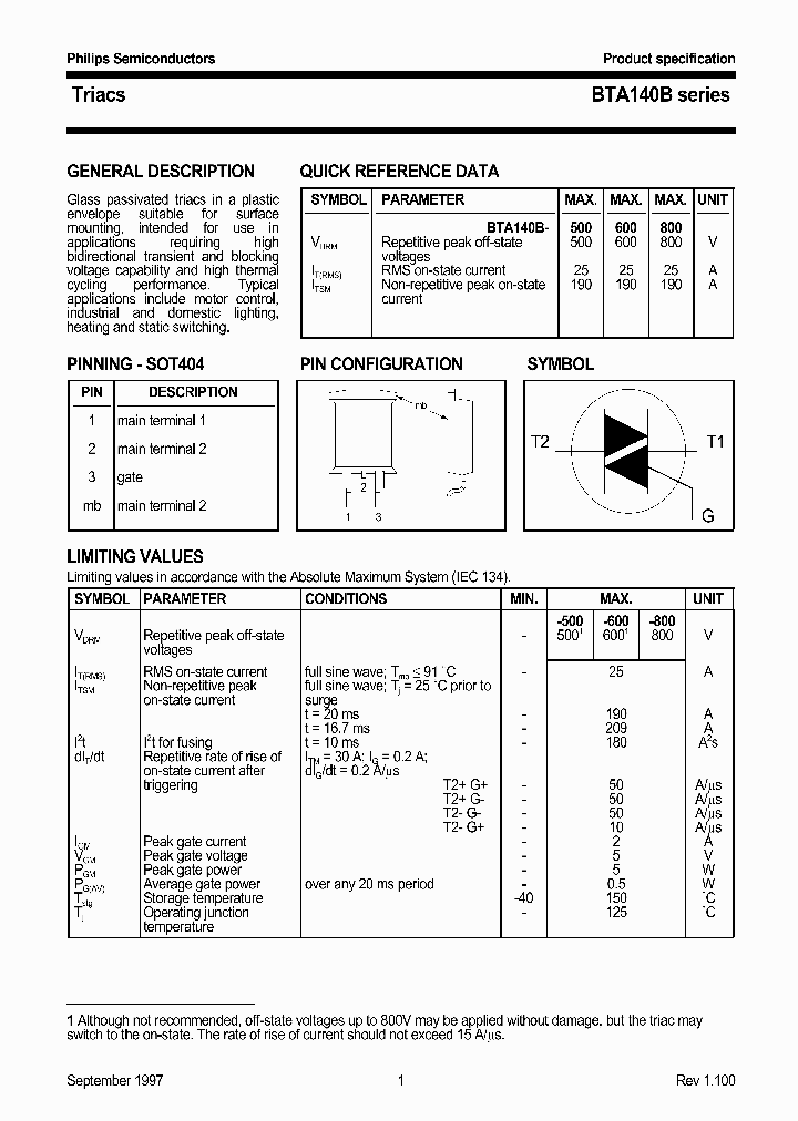 BTA140B_938717.PDF Datasheet